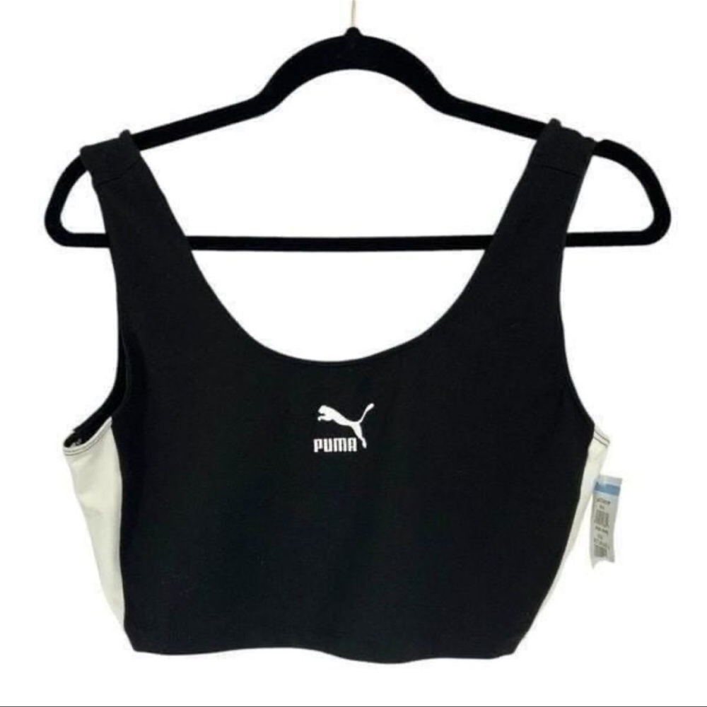 Puma Black and White Sports Bra